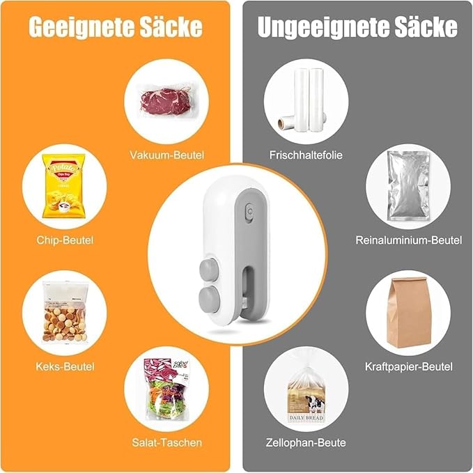 Advanced 2 in 1 USB Rechargeable Magnetic Heat Sealing & Cutting Machine for Plastic Packing Bag Sealer Mini for Food, Snack, Chips, and Plastic Bags